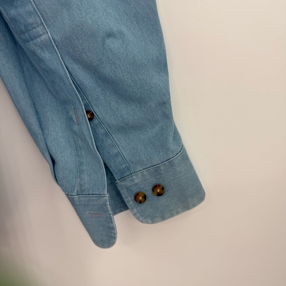 Brooks Brothers Button Down Long Sleeve Denim Shirt Mens Size Large Cotton - Picture 3 of 9